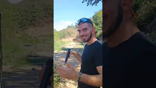 Meglio fortunati che precisi😂 training pistolfiring gun weapons viralvideo motivation [upl. by Ogir]