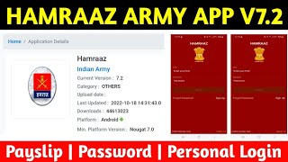 Hamraaz Army App Latest Version 72 Download 2023  Hamraaz App Personal Login Password Payslip [upl. by Gapin]