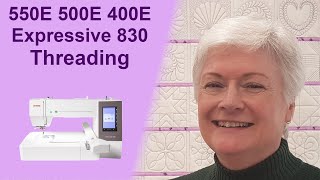 Janome 550E 500E and 400E  Elna Expressive 830  Threading [upl. by Carolyn]