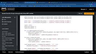 AWS Update Security Groups Automatically Using AWS Lambda [upl. by Roderigo]