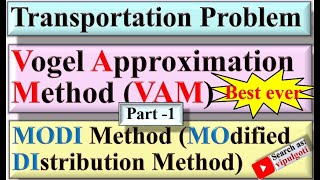 Transportation problem7part 1VAMVogel Approximation MethodGTU paper solutionORBest problem [upl. by Rowley529]