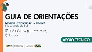 Guia de Orientações da Medida Provisória nº 1218 de 11 de Maio de 2024 [upl. by Adnoma382]