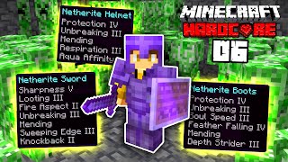 I made NETHERITE GOD ARMOR in Hardcore Minecraft S7E6 [upl. by Nysilla]