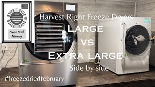 XL vs Large Harvest Right Freeze Dryer freezedriedFebruary [upl. by Nitsrik]