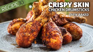 Extra Crispy Baked Chicken Drumsticks [upl. by Htiekal]