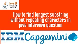 longest substring without repeating characters in java [upl. by Malliw264]