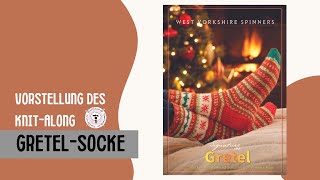 KAL GretelSocke  Weihnachtsocke 2023  Wollvorstellung [upl. by Nojel]