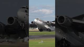 Boeing C17 Globemaster III from Qatar Emiri Air Force A7MAB departure at RAF Fairford RIAT 2024 [upl. by Eelrac]