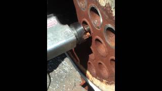 Millhog seal weld removal 20120531143302mp4 [upl. by Teador]