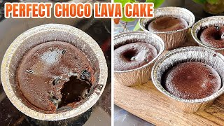 Perfect Choco Lava Cake  How to make Dominos Style Choco Lava Cake No Oven No Eggs And Maida [upl. by Ailsa]