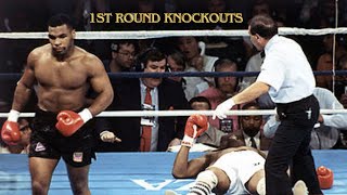 Mike Tyson  1st Round Knockouts [upl. by Aan]