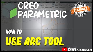 Creo How To Use Arc Tool [upl. by Aisatal960]