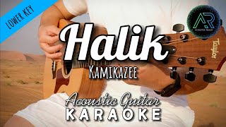 Halik by Kamikazee Lyrics  Lower Key  Acoustic Guitar Karaoke [upl. by Etsirhc]