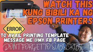 MGA ERRORS NA NAEXPERIENCE KO WATCH THIS IF BIBILI KA NG EPSON PRINTER  COMMENT YOUR EXPERIENCE DIN [upl. by Cirde]