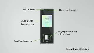 SenseFace 3 Series SIPReady MultiBiometric Access Control Terminal [upl. by Reffotsirk]