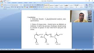 GeraniolTerpenes MScF Chemistry By Prof Sanjay Kumar Chemistry [upl. by Archle]