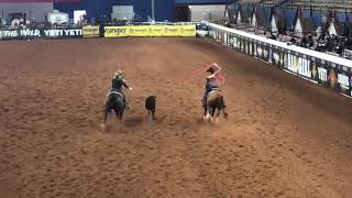 Lari Dee Guy  Annette Stahl  Whitney DeSalvo  AllGirl Champs  2021 BFI  Team Roping [upl. by Ettegdirb]