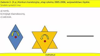 Środek symetrii figury  MatFiz24pl [upl. by Edva261]