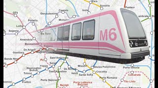 M6  Il perscorso della futura metropolitana di Milano [upl. by Josias721]