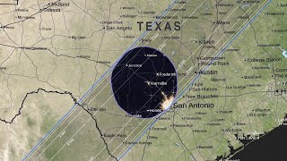 NASA animation shows entire path of totality for April 8 2024 solar eclipse [upl. by Schaab991]