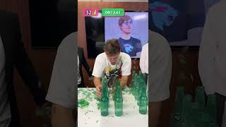 World Record Bottle Head Smashing Attempt [upl. by Carboni]