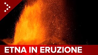 LIVE Etna eruzione in corso diretta video [upl. by Annez]