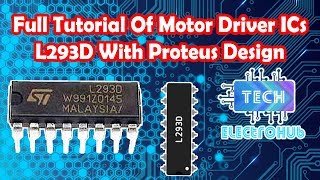 How to work Motor Driver IC L293D With Proteus Design  Full Tutorial [upl. by Kurys]