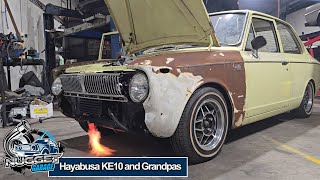 Hayabusa Powered KE10 Corolla progress and taking Grandpa out for jog [upl. by Sabino]