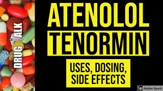 Atenolol Tenormin  Uses Dosing Side Effects [upl. by Icnarf]