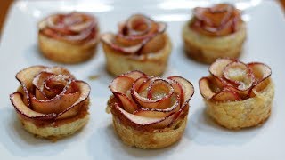 How to Make Apple Roses  Easy Apple Rose Pastry Recipe [upl. by Nahttam896]