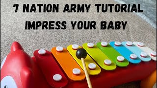 7 Nation Army on toy xylophone tutorial  Impress Your Baby [upl. by Corbie]