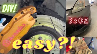 Diy Brembo brake pads Super Easy 350z [upl. by Dosi]