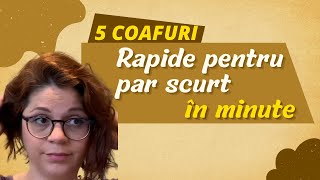 5 idee de aranjare păr scurt foarte rapide  coafură păr scurt [upl. by Carlo154]