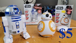 Star Wars Remote Control R2D2 amp BB8 From 5 Below Unboxing amp Review [upl. by Erehs]