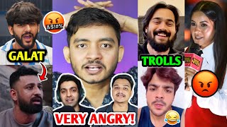 Many YouTubers are VERY ANGRY on this🤬 Bhuvan TROLLS Ashish Samay Raina Fukra Rajat Elvish [upl. by Ollie]