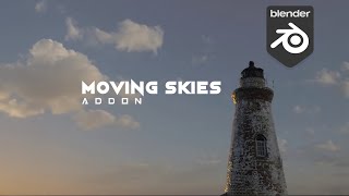 Create Animated Clouds in Blender Easy Tutorial  Moving Skies Addon [upl. by Oneill]