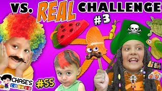 Chases Corner GUMMY vs REAL PART 3 Halloween Costume Edition 55  DOH MUCH FUN [upl. by Krid]