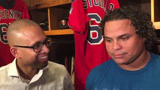 The great Willians Astudillo after his Twins pitching debut 5 ER 2 HR [upl. by Llirred]