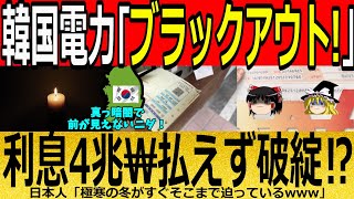 【海外の反応】韓国電力「ブラックアウト！」利息4兆ウォン払えず破綻！？【ゆっくり解説】 [upl. by Hnahk]