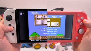 Nintendo Switch OLED Versus Lite Comparison on Super Mario Bros [upl. by Sherurd]