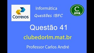 Questao 41 de Matemática IBFC  Correios 2024 [upl. by Walley]