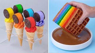 Amazing Colorful Cake Decorating Tutorial  So Yummy Chocolate Cake  Perfect Cake Recipe [upl. by Lleder584]