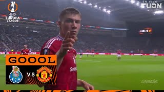 ¡REPITEN LA DOSIS Højlund hace un GOLAZO  Porto 02 Man United  UEFA Europa League 202425  TUDN [upl. by Lussi]