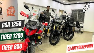 BMW GSA 1250 TIGER 1200 TIGER 850  STOCK UPDATE  ADVENTURE GODS UNDER ONE ROOF  joysbikepoint [upl. by Erskine881]