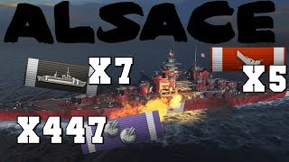 SECONDARY POWER  280K Alsace game  World of Warships [upl. by Augustine]