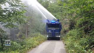 Waldbrand in der Sächsischen Schweiz Mit dem Wasserwerfer gegen das Feuer [upl. by Zindman]