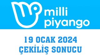 Milli Piyango Çekiliş Sonuçları 19 Ocak 2024 [upl. by Attelliw]