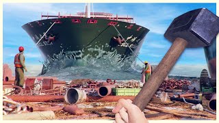 Ripping Apart Massive Ships for Major Profit  Ship Graveyard Simulator [upl. by Neehs]