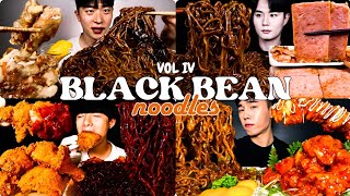 BLACK BEAN NOODLES mukbang  ASMR Mukbang  Feel HUNGRY for Real [upl. by Timrek]