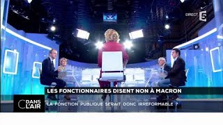 Les fonctionnaires disent non à Macron  Les questions SMS cdanslair 09102017 [upl. by Randall546]